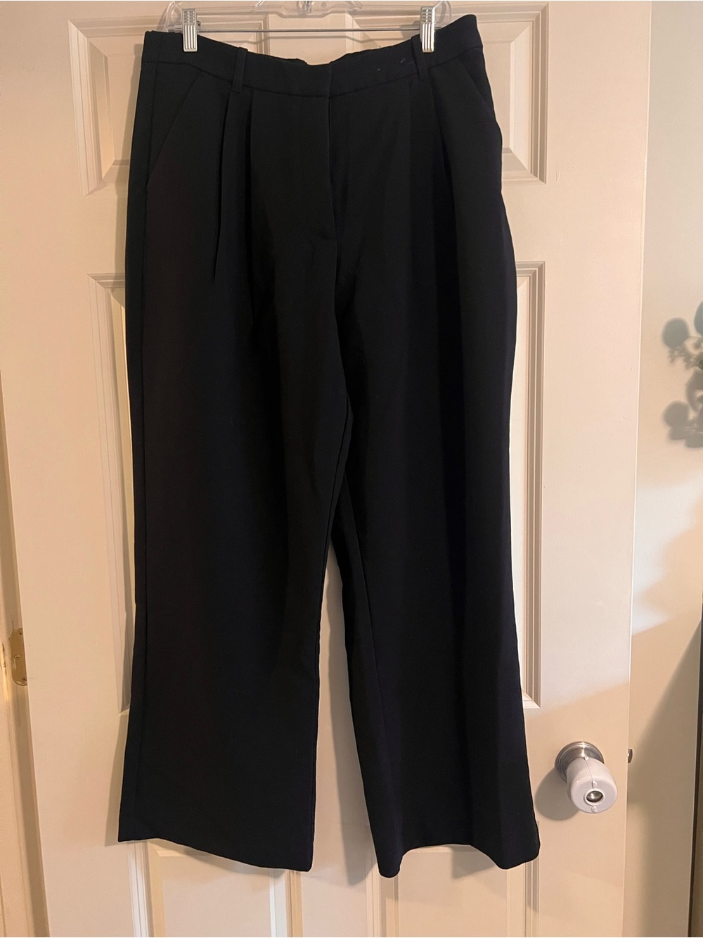 Abercrombie & Fitch curve love Sloane Tailored Wide Leg High-Waist Black Pants - Picture 2 of 4